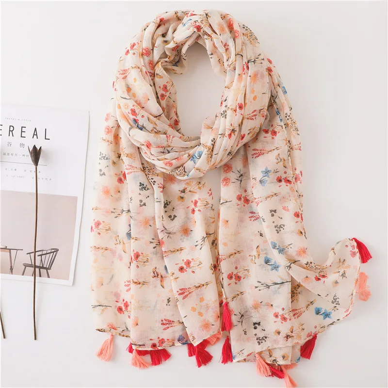 

2020 Women Scarf Luxury Brand Japanese style long fresh Scarf Shawl Pashmina New Dot Viscose Autumn Shawl hijab scarf For Women