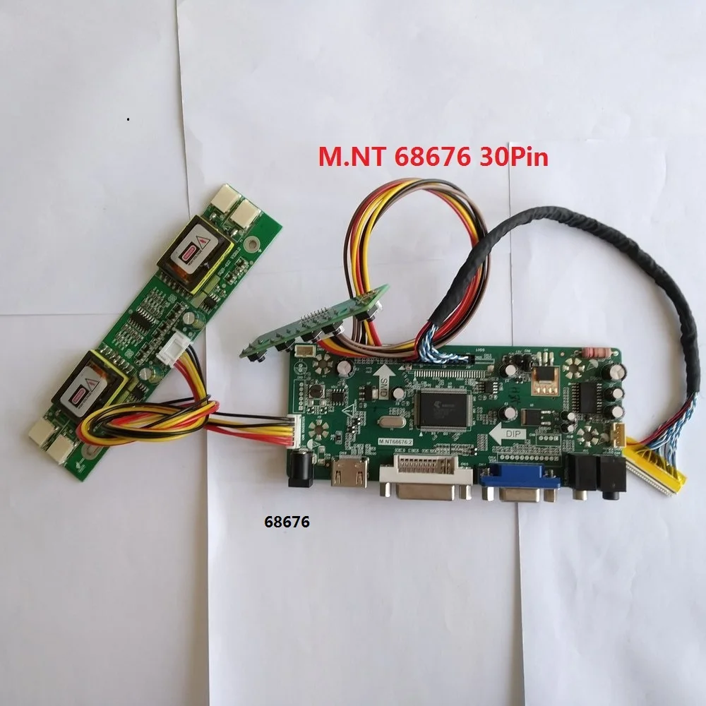 

Для LTM190M2/LTM190M2-L01/LTM190M2-L33 M.NT68676 DIY 1440X900 30pin 4 лампы DVI Screen Panel 19 "Driver Controller board