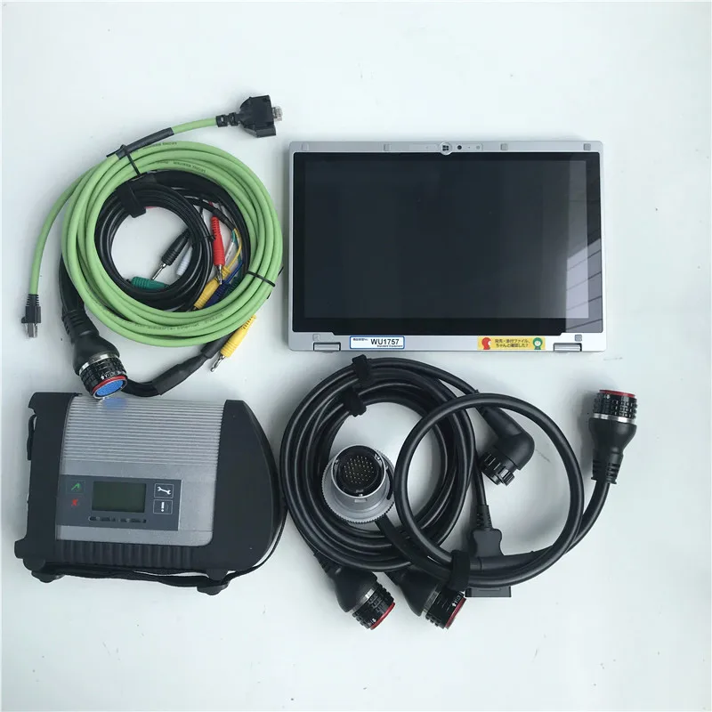 

2023.12V Software Sd Connect Diagnose tool with Toughbook CF-AX2 i5 8G MB star C4 car truck repair scanner added das special