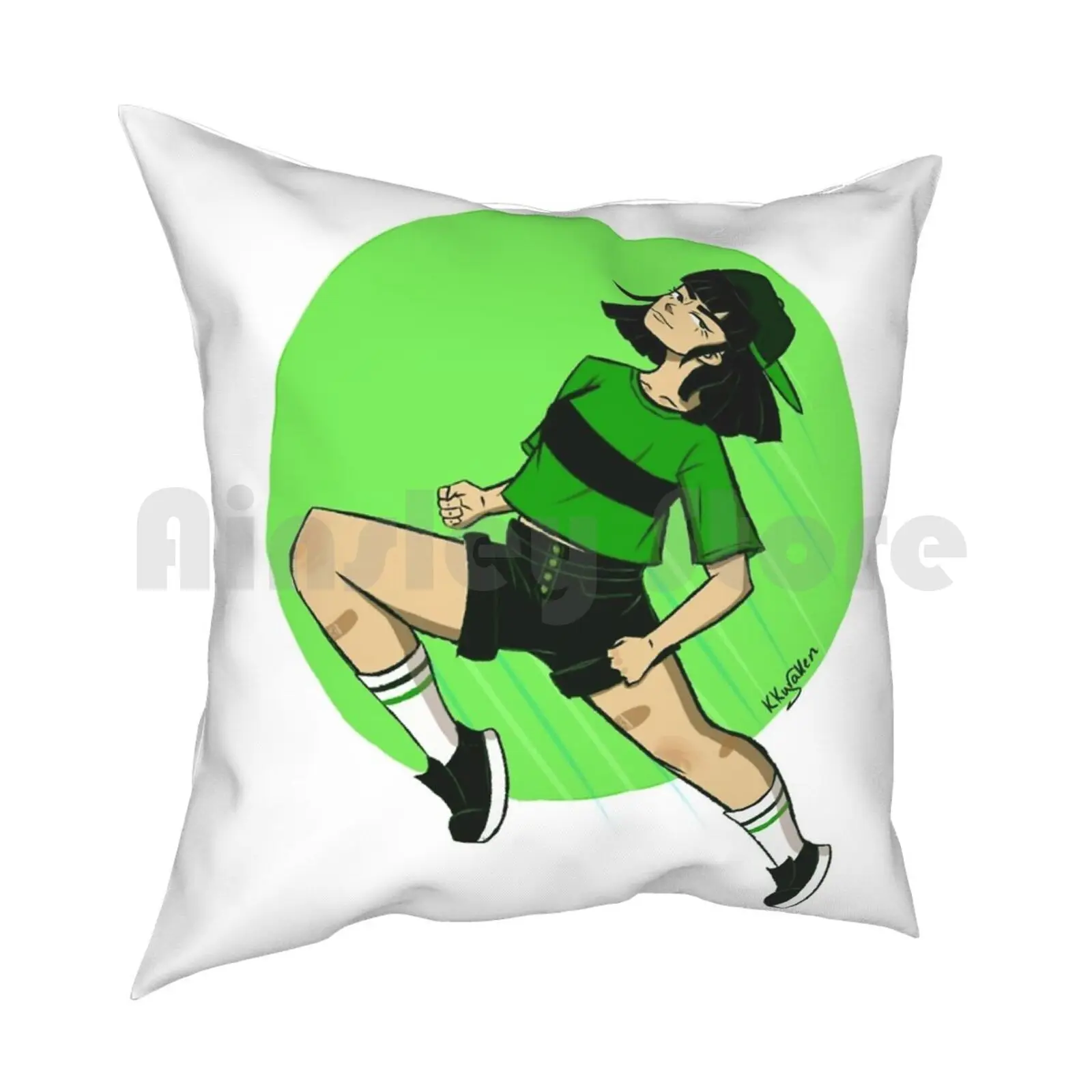 Buttercup-Ppg Pillow Case Printed Home Soft DIY Pillow cover Buttercup Ppg Green Superhero Powers Superhero Girl