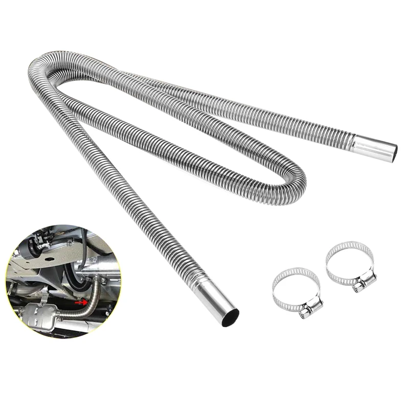 

200cm Car Air Parking Heater Exhaust Pipe with 2 Clamps Fuel Tank Exhaust Pipe Hose Tube for crude oil-Heater