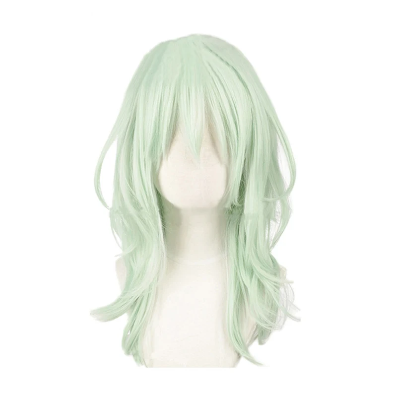 Fire Emblem ThreeHouses Byleth Beleth Light Green Wig Cosplay Anime Wigs Heat Resistant Synthetic Hair Party Wigs + Free Wig Cap