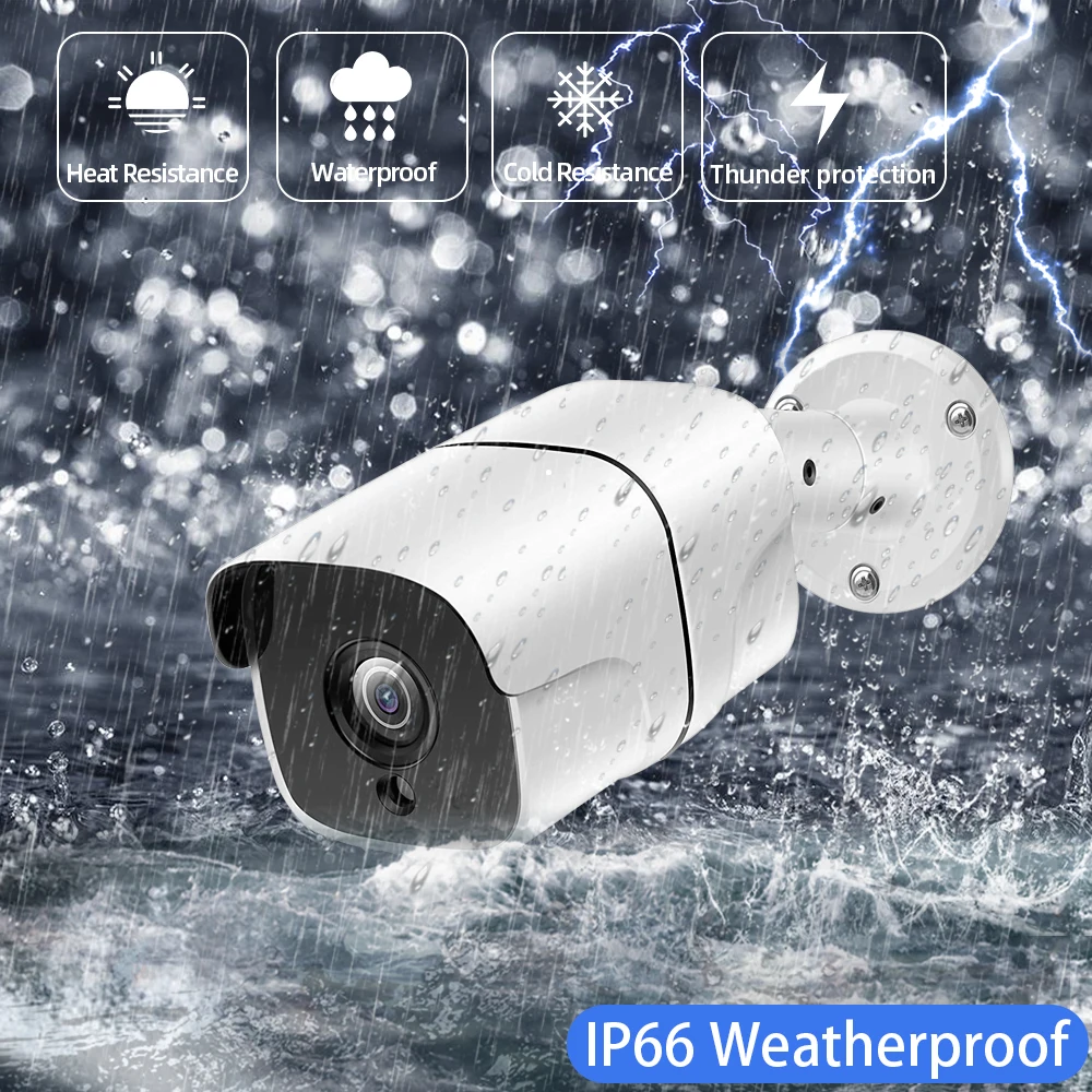 8CH 5MP POE Security Protection Camera System XMeye POE NVR Outdoor Waterproof IP Camera Audio Home Video Surveillance Kit P2P