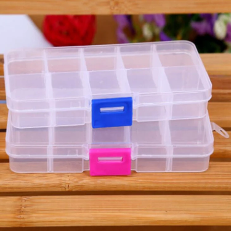 

10 Compartment Small Organiser Storage Plastic Box Craft Nail Fuse Beads Home Storage Container Supplies