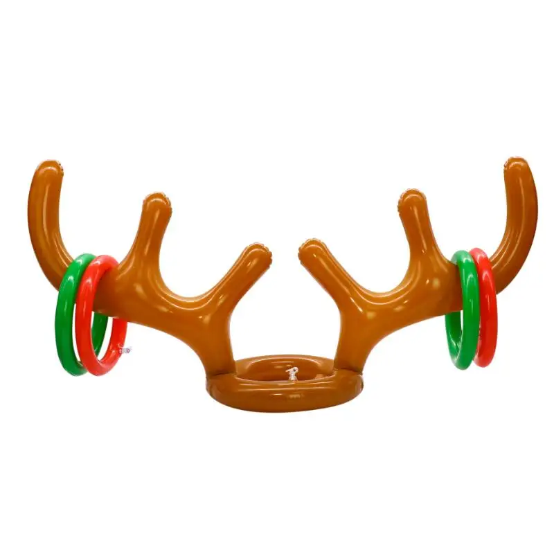 Inflatable Reindeer Antler Hat For Children Christmas Toy Headwear Cap Accessories Party Articles Kid Gift LX8413