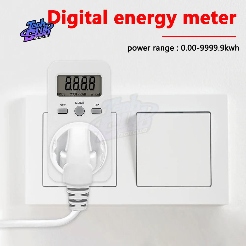 Power Meter Socket KWE-PMB03 Plug Socket Digital Voltage Wattmeter Power Consumption Watt  AC Electricity Analyzer Power Supply