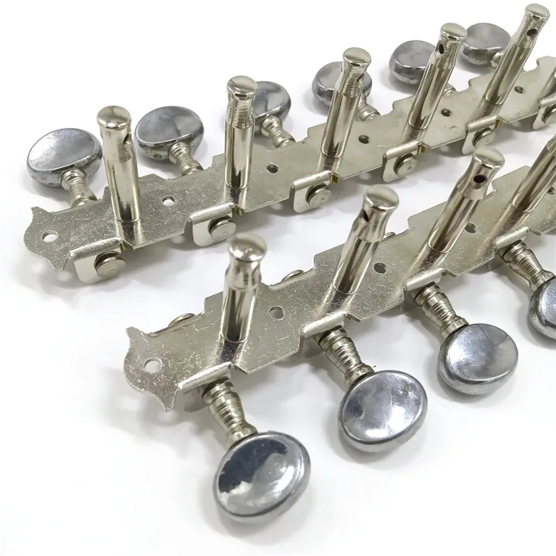 EIN Set 6R6L Chrome String Tuner Tuning Pegs Keys Mechaniken Für 12 Saiten Gitarre Zubehör Teile Mit Runde Taste – Detail 4