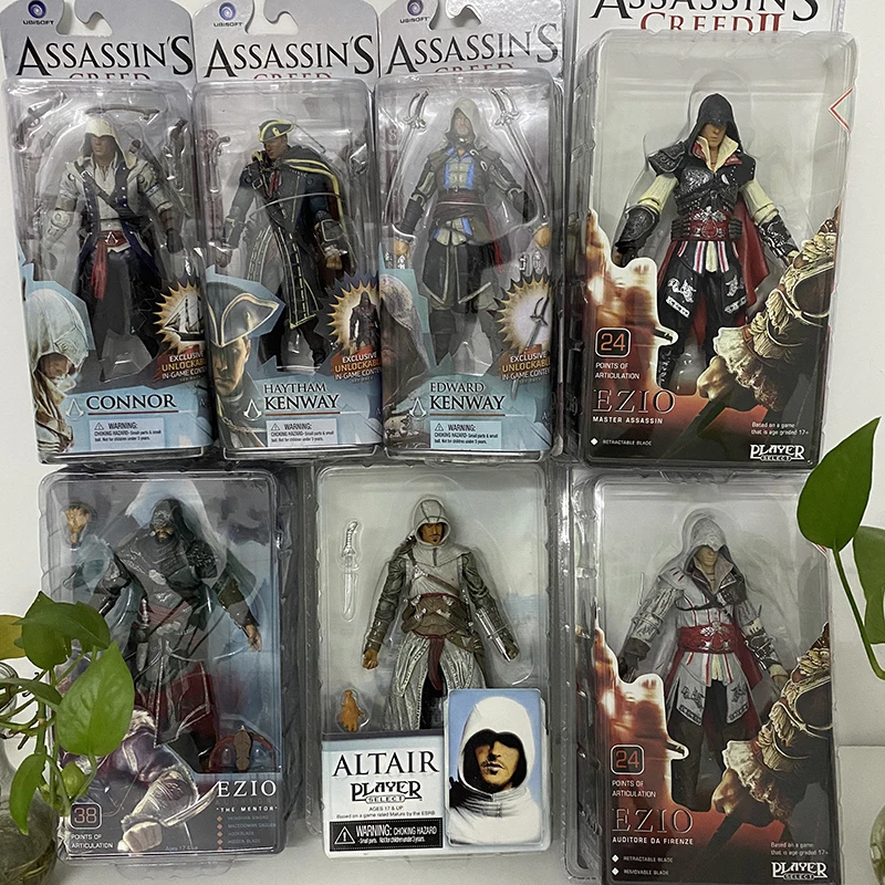 Origins Ezio Altair Series 4 Connor Haytham Edward Kenway Mohawk Action Figure Collectable Model Toy 15cm