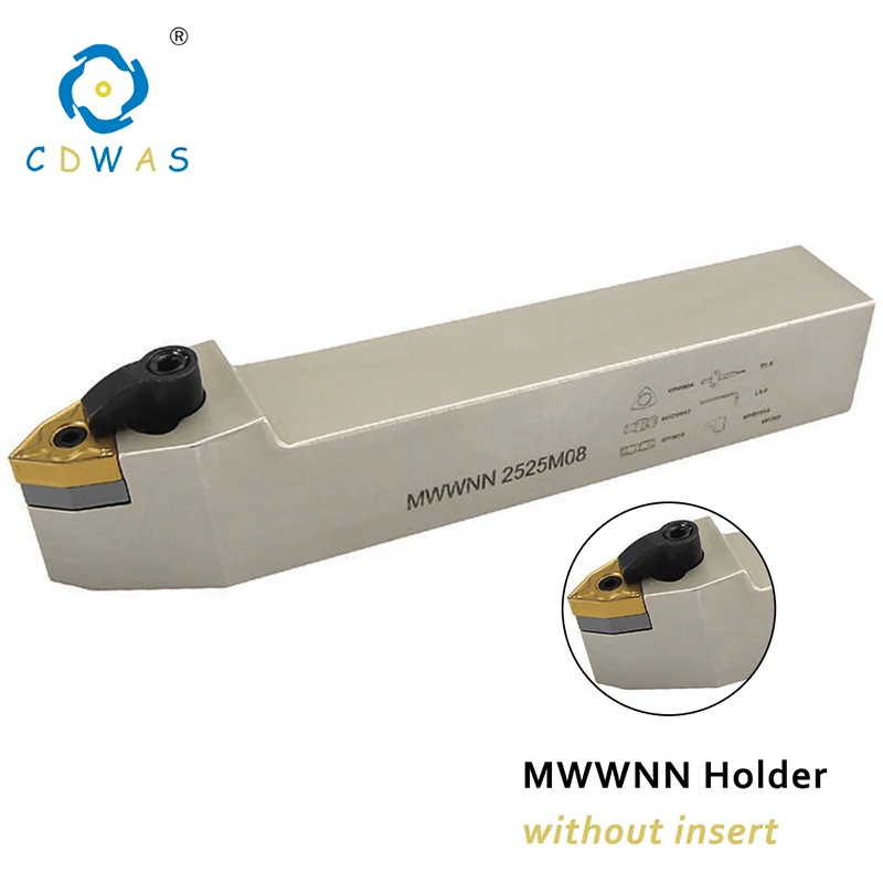 MWWNN2020K08 MWWNN2525M08 Mwwnn Externe Draaien Gereedschaphouder Cnc Draaibank Cutter Gereedschappen Voor Hardmetalen Inserts WNMG080408 Wnmg 080404