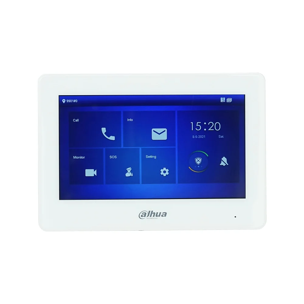 Dahua wielojęzyczny VTH5421HW VTH5421HB 802.3af PoE 7-calowy Monitor wewnętrzny, dzwonek do drzwi IP, monitor wideodomofon, wersja SIP