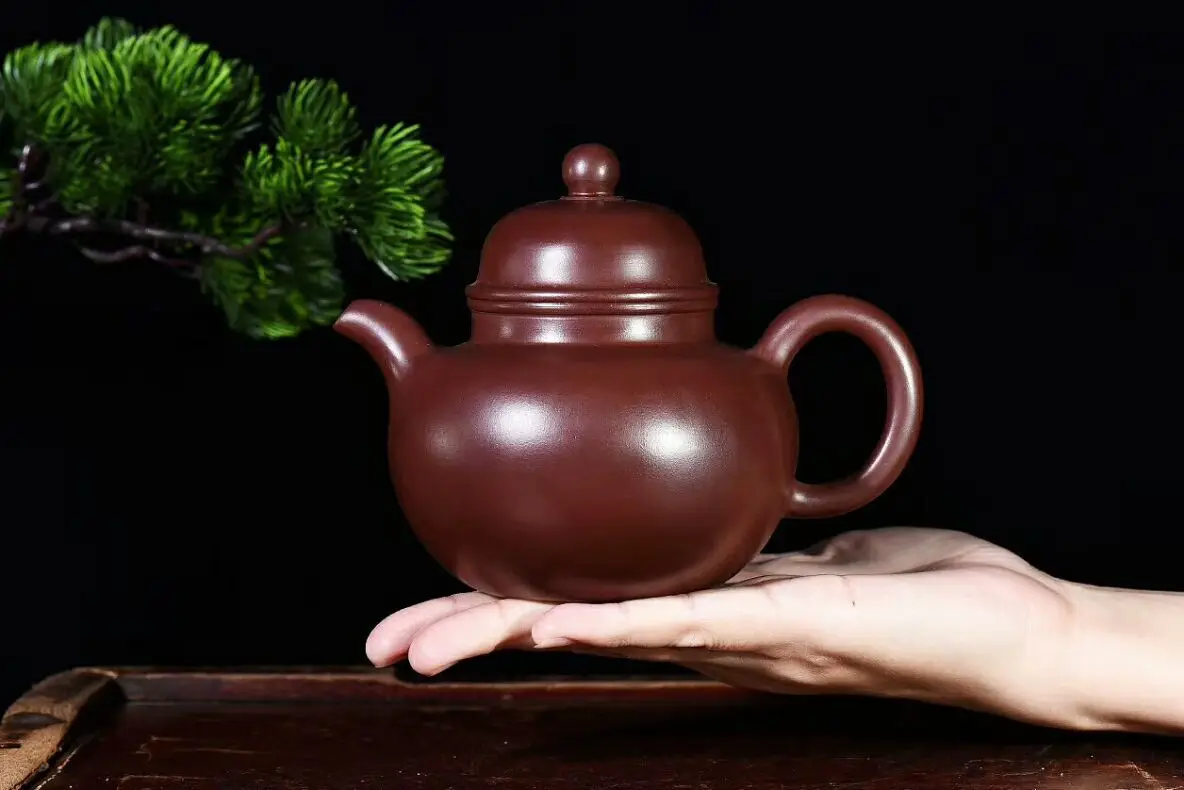 Zisha teapot pure handmade raw material Zizhu clay Xu Yan duoqiu teapot Yixing famous genuine 350ml kungfu tea set