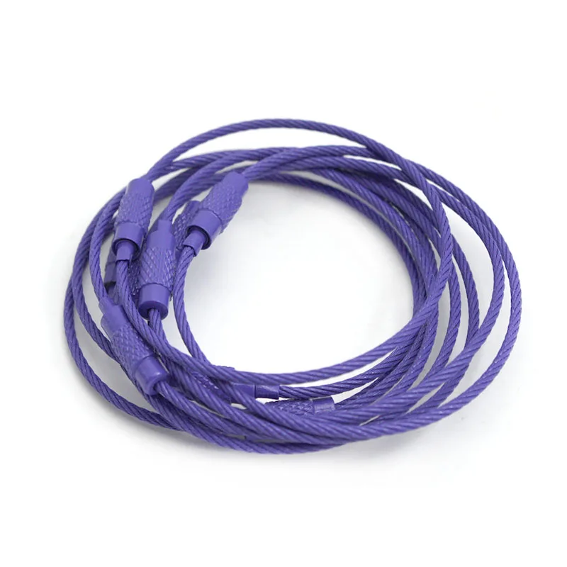 10-20pcs Stainless Steel Wire Keychain Ring Keyring Circle Loop