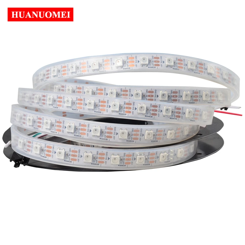 

2M DC5V 96LEDs/m SK6812 LED Pixel Strip Light Addressable 5050 SMD RGB Digital Flexible Tape TV Lamp,White PCB,Waterproof IP67