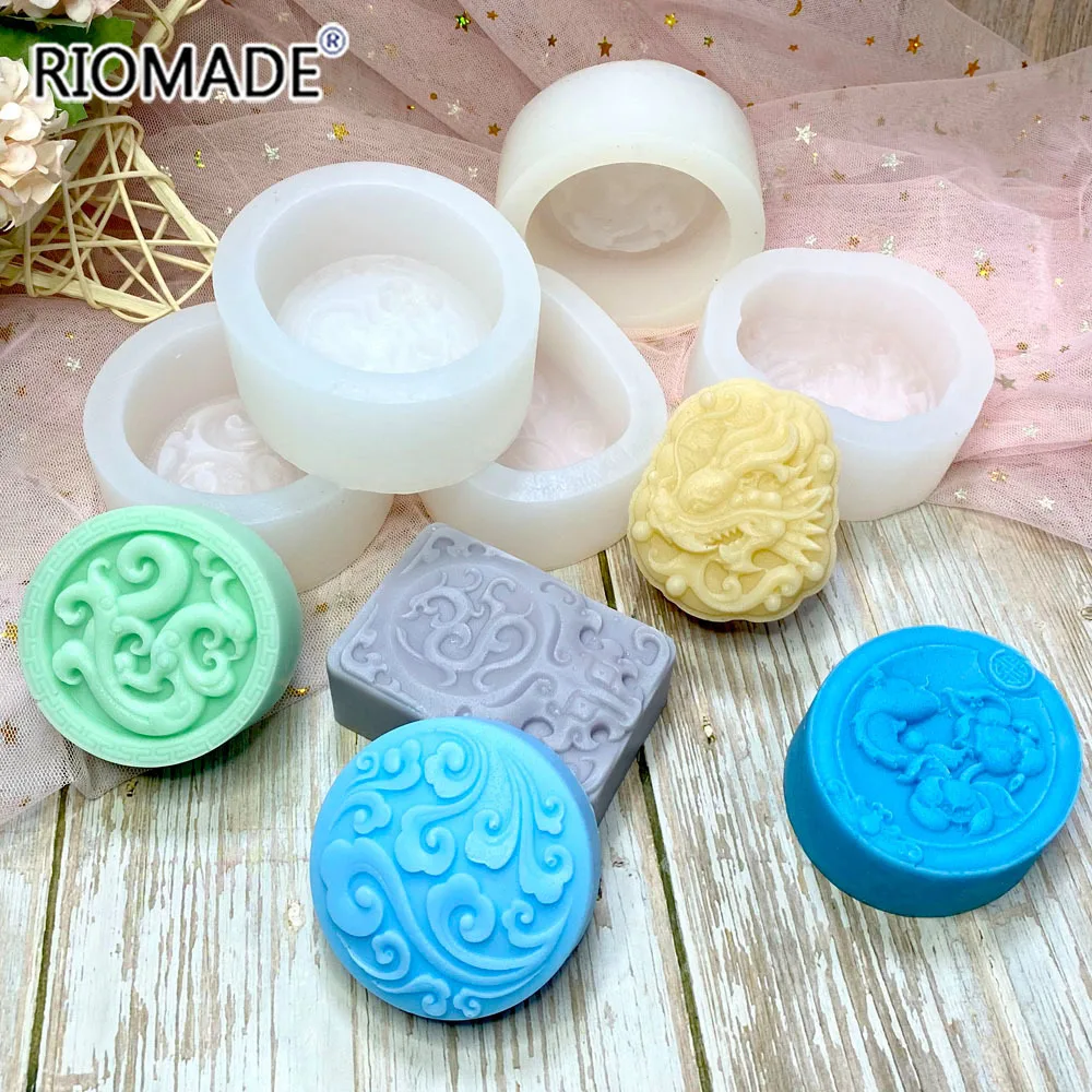 Chinese Style Tradition Pattern Silicone Soap Mold For Handmade Making Soap Chocolate Dessert Baking Cake Decorating Tools