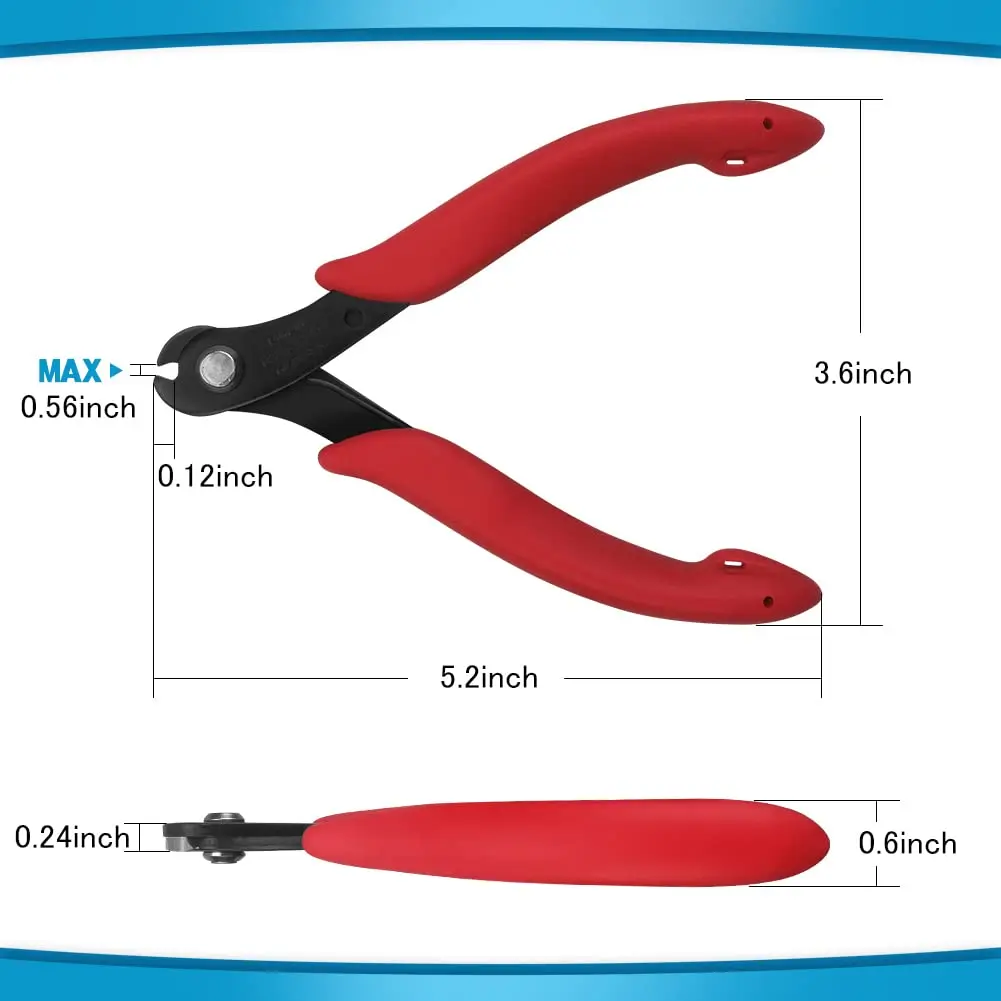 Stedi 5-Cal przecinaki do drutu, drut z pamięcią, łatwe cięcie 0.12 drutu, używane do wyrobu biżuterii, frezowania i rękodzieła.