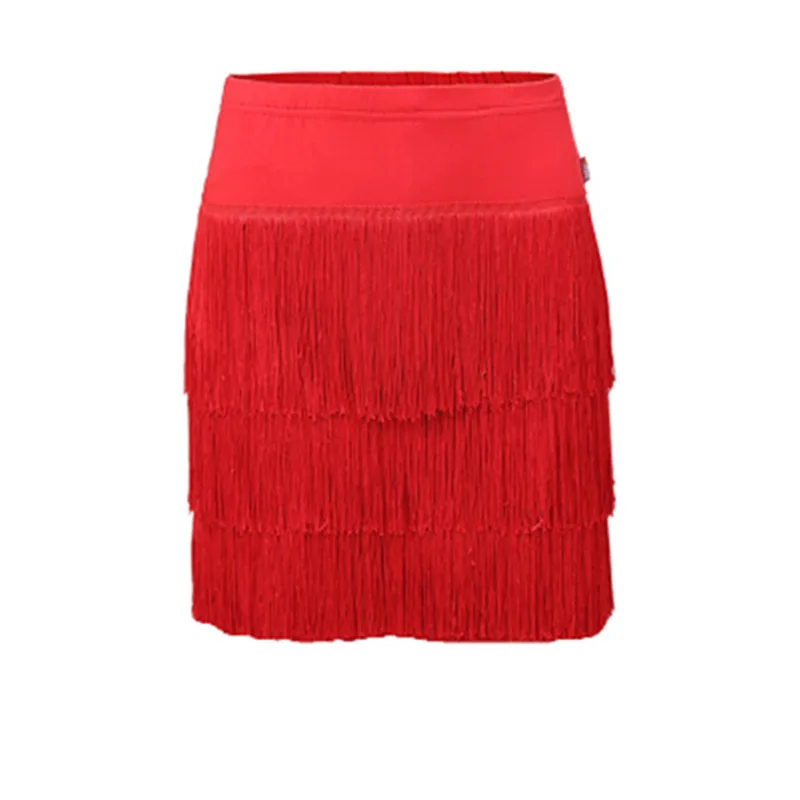 Adult Latin Dance Skirt Women\'s High Quality Fringed Latin Skirt Lady Cha Cha Rumba Samba Fringe Sexy Dance Practice Clothing