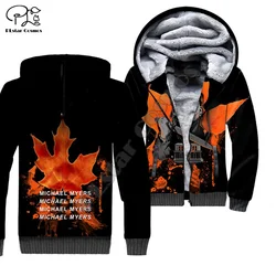 PLstar Cosmos Halloween Film Michael Myers Horror Terror Männer/Frauen 3DPrint Herbst Winter Warme Mantel Fleece Jacke Zip hoodies A4