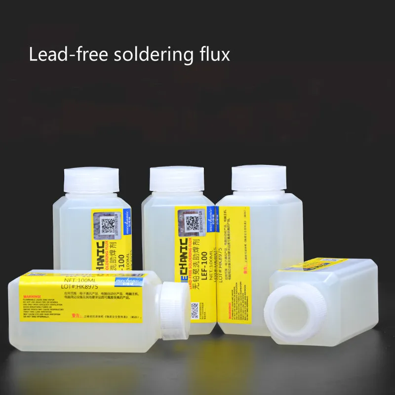 

MECHANIC LEF-100 Repair Liquid Lubricant Lead-Free Solder Paste Low Odorless No Clean Environmental protection welding flux