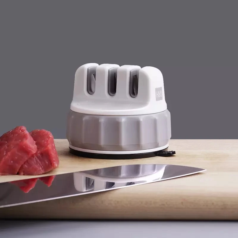 Youpin Huohou-مبراة سكاكين صغيرة للشحذ ، عجلة ثلاثية ، شفط فائق ، أداة شحذ