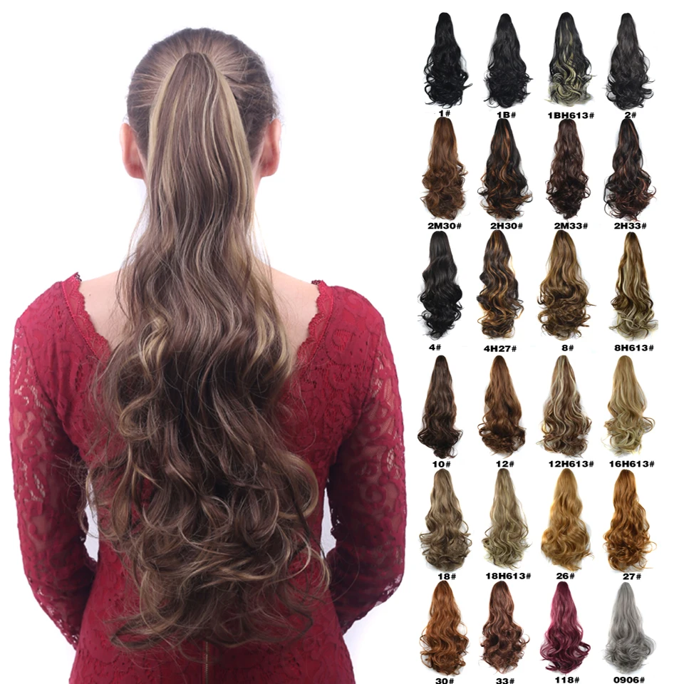 

Yihan Claw Clip in Ponytail Extension 22" Long Curly Wavy Pony Tail Synthetic Hair Extensions Claw in Fake Hair Piece For Women