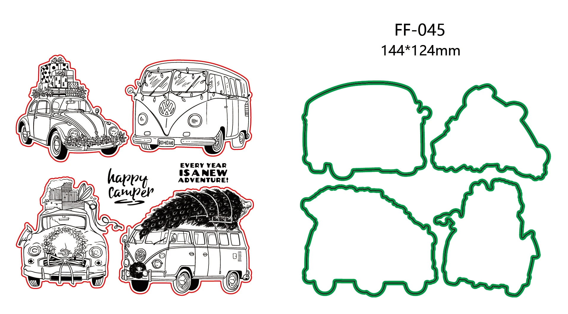 Clear All Kinds Of Car Transparent Silicone Rubber Stamp And Metal Die Sheet Cling Scrapbooking DIY Cute Pattern Photo Album