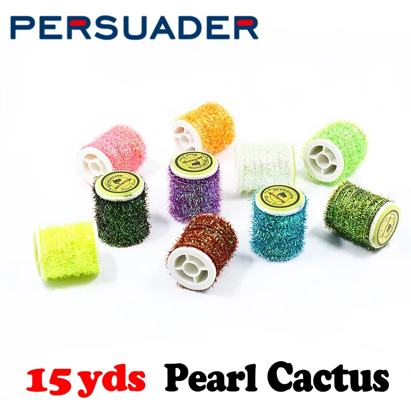 Persuader hot 15yards/spool mucha wiązanie 7mm midge cactus chenille perłowe kolory kolczasta nimfa klatka piersiowa owijanie wiązanie materiały