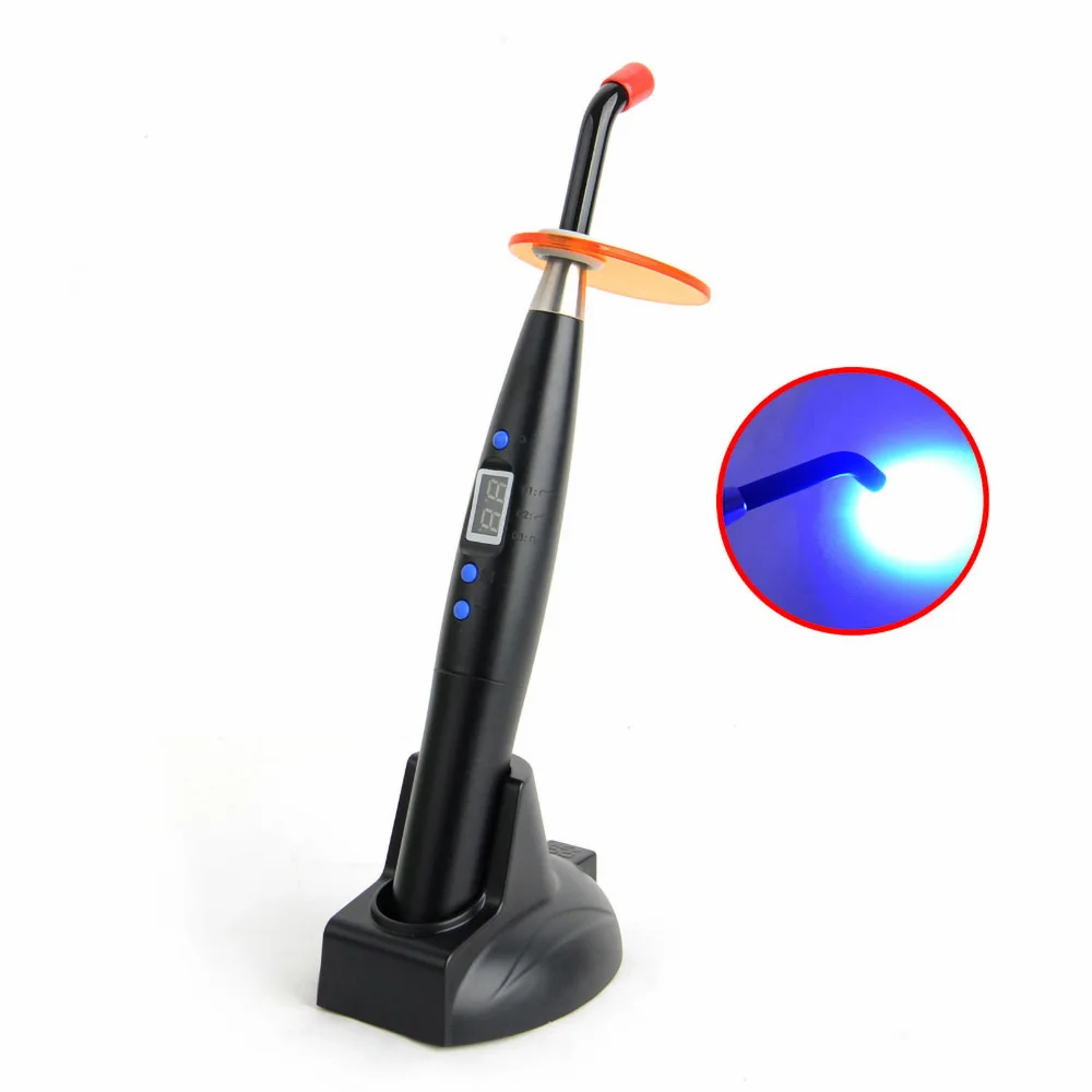 AZDENT Dental Colorful LED Curing Light Wireless Cure Lamp Machine 5W≥1200mw/c㎡ Wavelength 440-480nm Dental Instrument