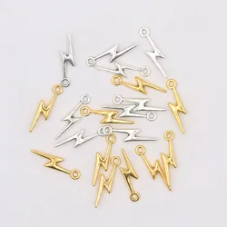 60Pcs 5*20mm 2 Color MINI Lightning Charms Natural Phenomenon Pendant Metal Alloy For DIY Jewelry Bracelet Necklace Marking