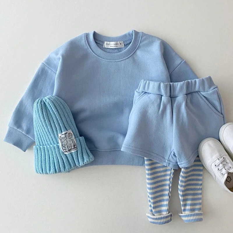 

Korean Baby Clothes Boys Girls Candy Color Sweatshirts+Pants 2pcs Sets Tracksuits Casual Fashion Kids Children Clothing Sets