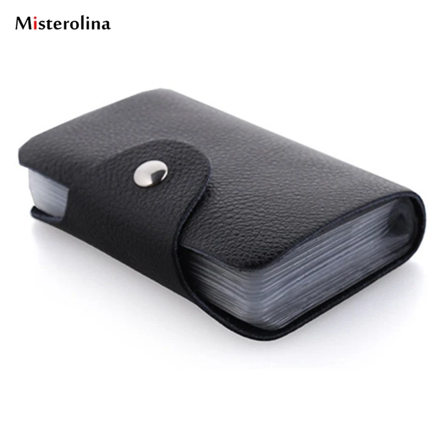 Fashion PU Leather Function 12/24 Bits Card Case Business Card Holder Men Women Credit Passport Card Bag ID Passport Card Wallet 6 Fashion PU Leather Function 12/24 Bits Card Case Business Card Holder Men Women Credit Passport Card Bag ID Passport – view 6