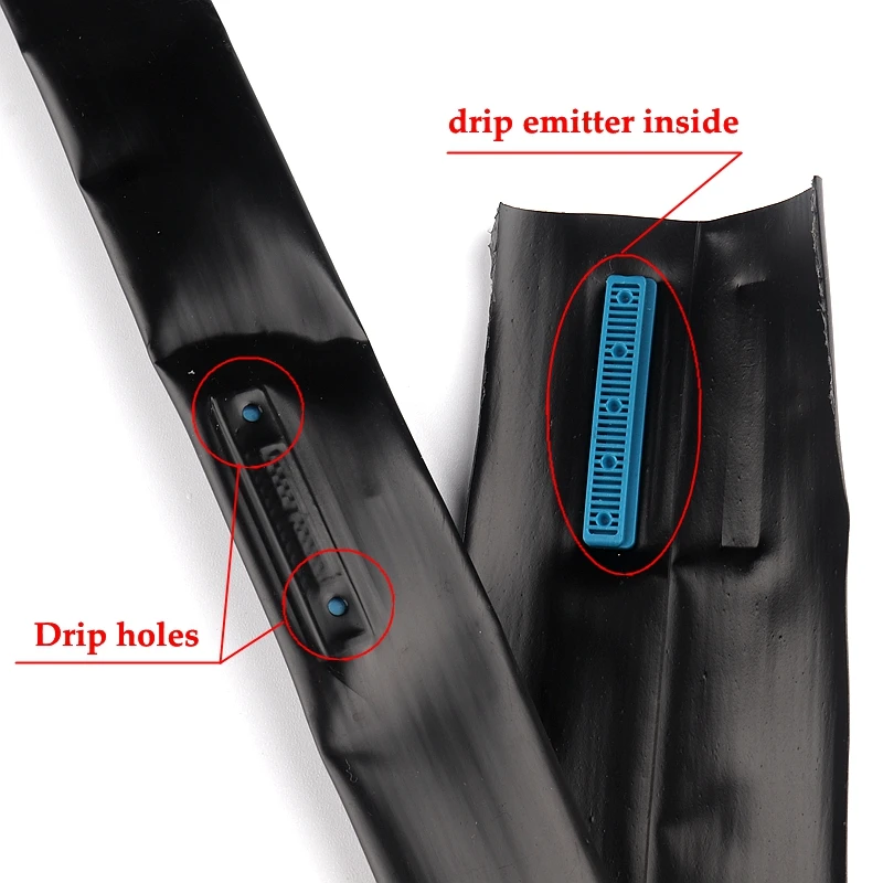 1000M/rolka 16mm 2 otwory mikrosystem irygacyjny Patch taśma kroplująca przestrzeń odległość 10cm 15cm do 40cm podlewanie wąż dostosowania wysyłkę