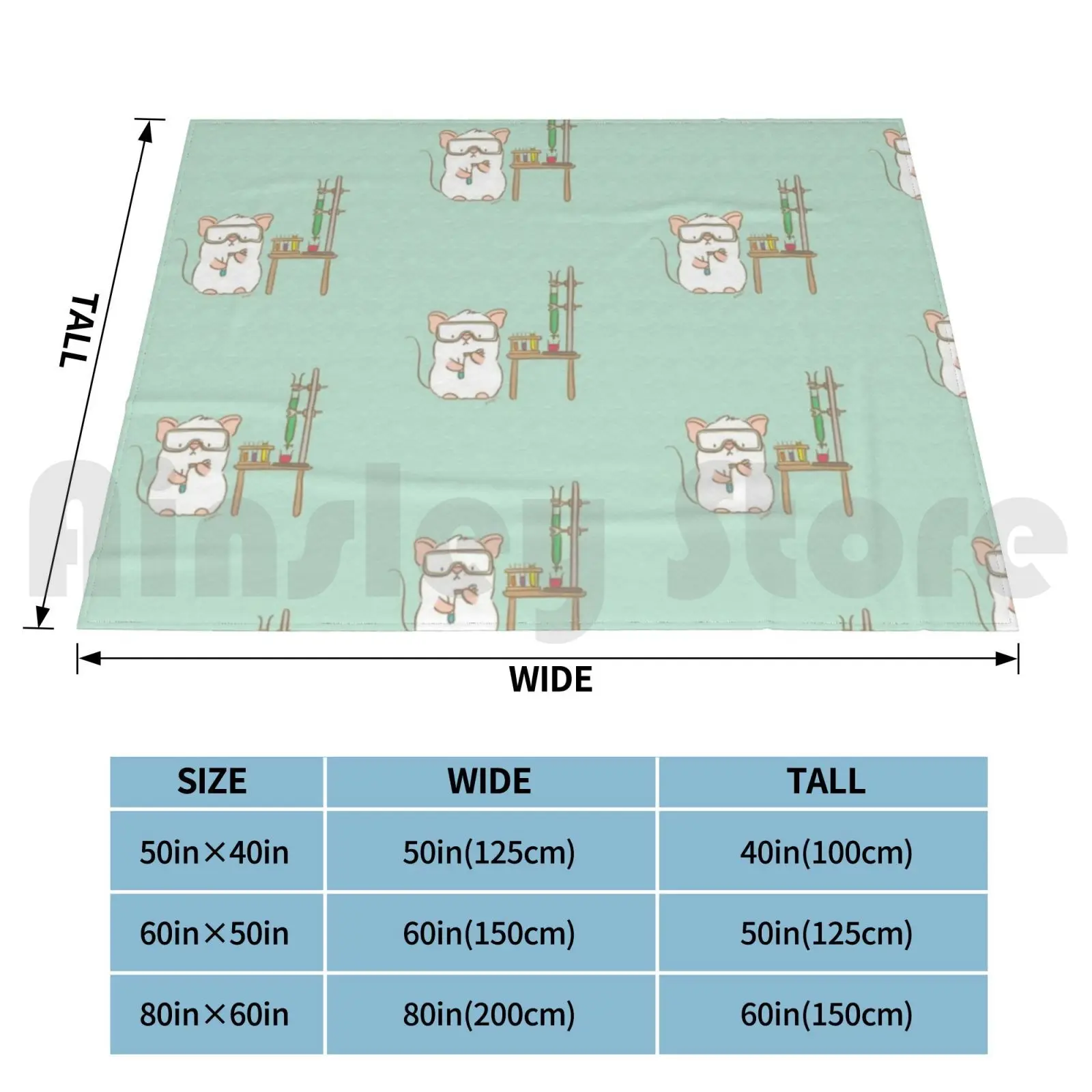 Lab Mouse Blanket For Sofa Bed Travel Mouse Lab Science Chemistry Invention Research Study Test Mice Rat Rodent