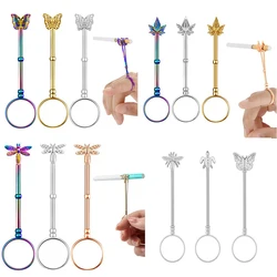 1pcs Creative Vintage Cigarette Holder Portable Metal Women Men Cigarettes Smoker Smoking Finger Clips Smoking Accessories