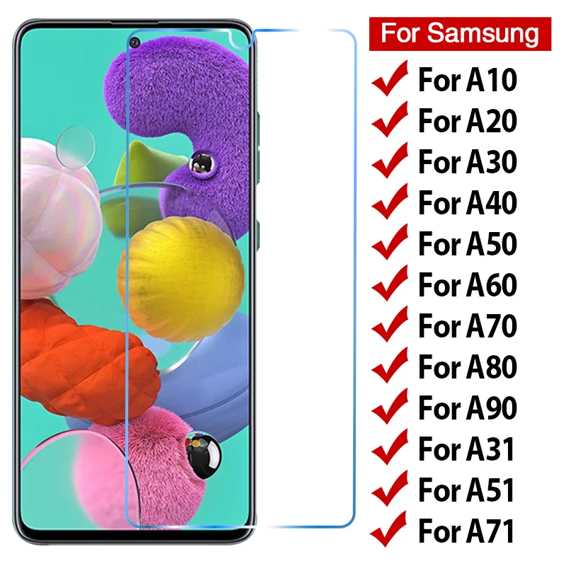 Protective Glass for Samsung Galaxy A50 Phone Screen Protector for Galaxy A51 A71 A31 A70 A90 A60 A40 A30 A20 A10 Tempered Film