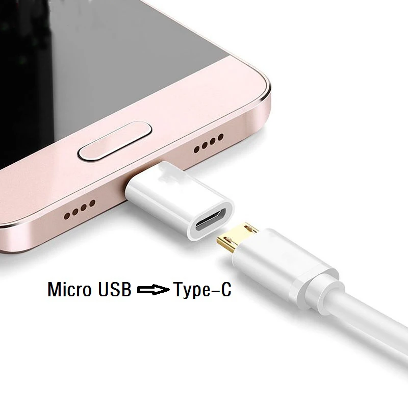 Exquisite Small Micro Usb Male To Type-c Female Microusb To Type C Convenient General Converter Adapter for Huawei Samsung