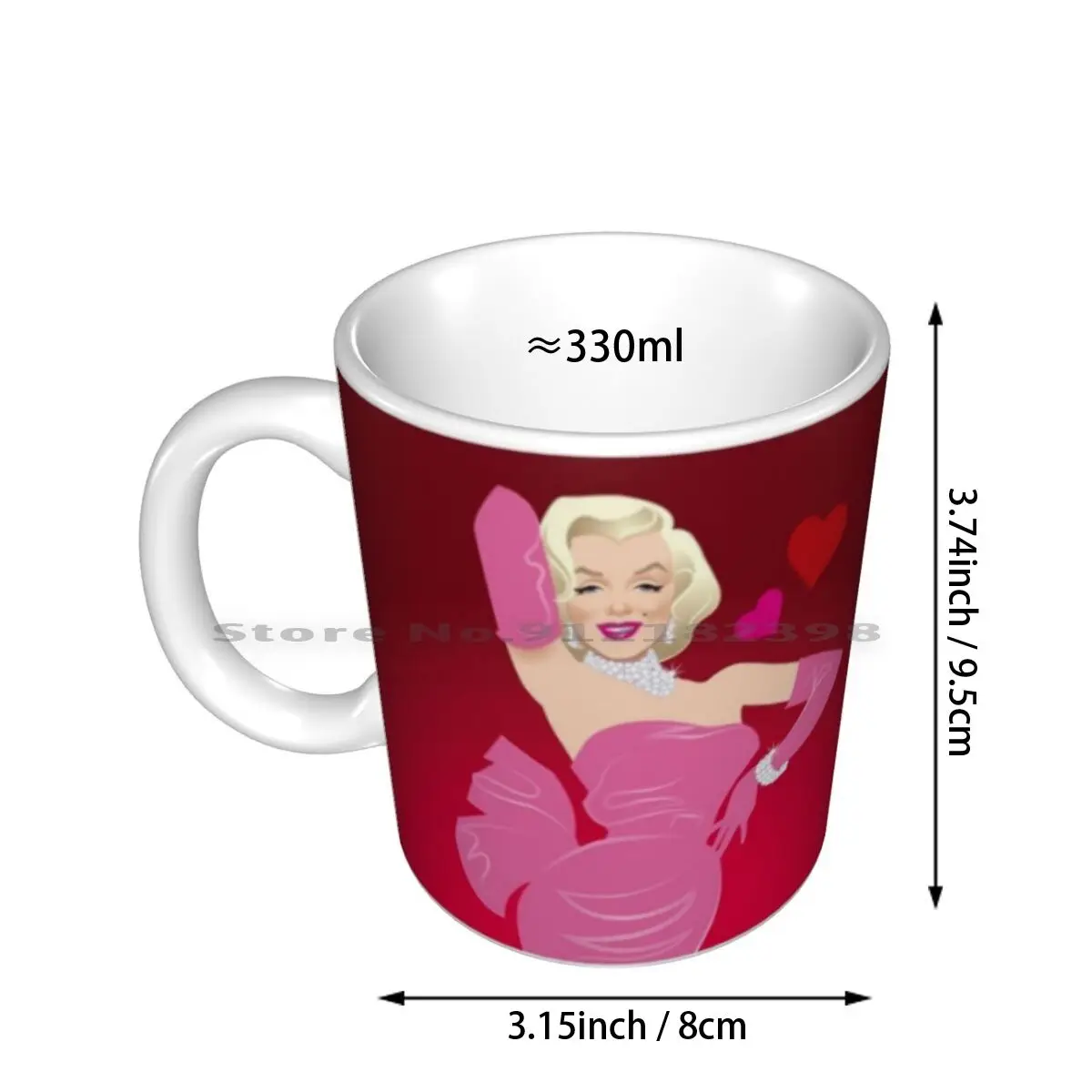 Diamonds! Ceramic Mugs Coffee Cups Milk Tea Mug Marilyn Monroe Diamonds Are A Girls Best Friend Gentlemen Prefer Blondes