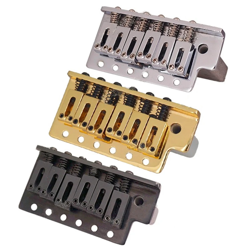 EIN Satz Linkshänder E-Gitarre Brücke Sattel Einzelne Tremolo Brücke System Verdickte Basis Gitarre Zubehör Teile – Detail 1