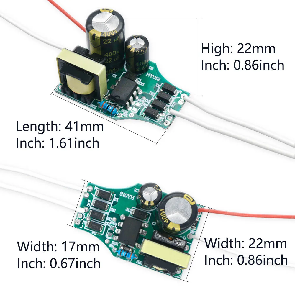 30-50W Double Electrolysis LED Driver AC 165-265V DC100-130V 340-360mA Lighting Transformers For LEDs Power Lights Supply Unit