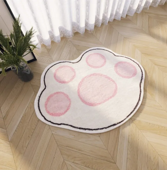 Cartoon Cloud Shape Bath Mat Bathroom Door Carpet Absorbent Foot Mat Anti-Slip Microfiber Bathroom Rug Machine Washable Tapis