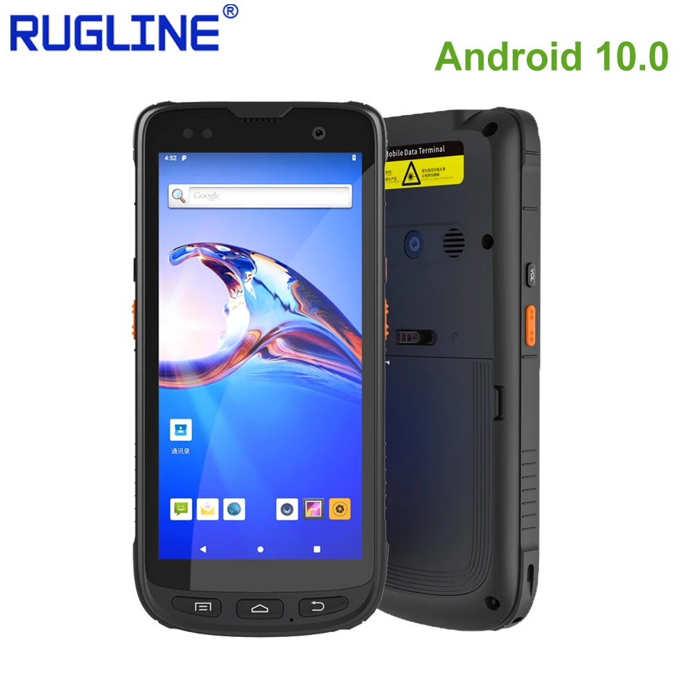 

RUGLINE Rugged Mobile Terminal 5.5 Inch Android 10.0 Industrial Handheld PDA Barcode Scanner Bulilt-in UHF Reader