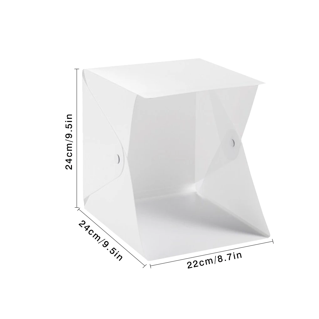 Photography Tent Foldable LED 2x5600k 2x550lm Detachable Household Box