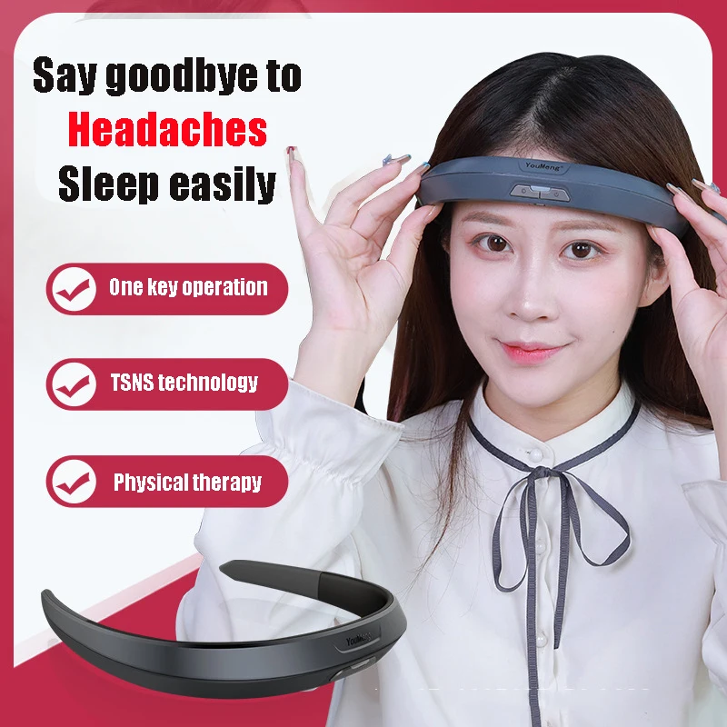 

Smart Electric Head Massager Sleep Aid Improve Sleeping Relieve Headache Eliminate Anxiety Relax TSNS Insomnia Physiotherapy