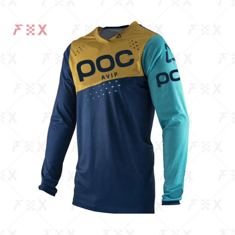 2021 Off Road ATV Racing T-Shirt 2022 AM RF Bicycle Cycling Bike Downhill Jersey Motorcycle Jersey Motocross MTB AVIP POC JERSEY