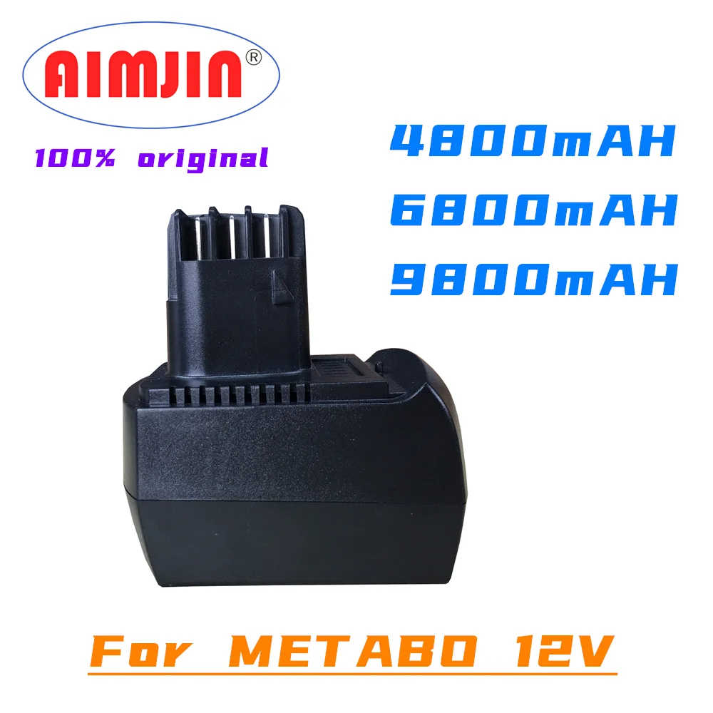 12V 4.8/6.8/9.8/12.8Ah Zamienny akumulator do elektronarzędzi METABO 6.02151.50 BZ12SP BS 12 SP, BSZ 12, BZ 12 SP, SSP 12, ULA96