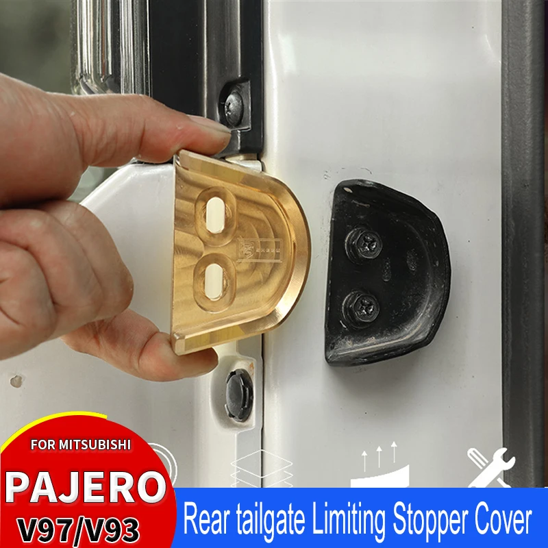 For Mitsubishi Pajero V97V93V87V73 Rear Tailgate Limiting Stopper Cover Car-styling Car Door Lock Buckle  Accessories