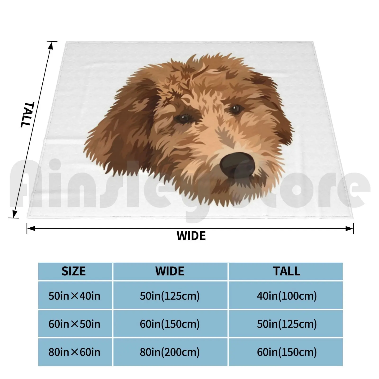 Vector Puppy Head Blanket For Sofa Bed Travel Golden Girl Golden Poodle Black Lab Dachshund Wiener Dog Sausage