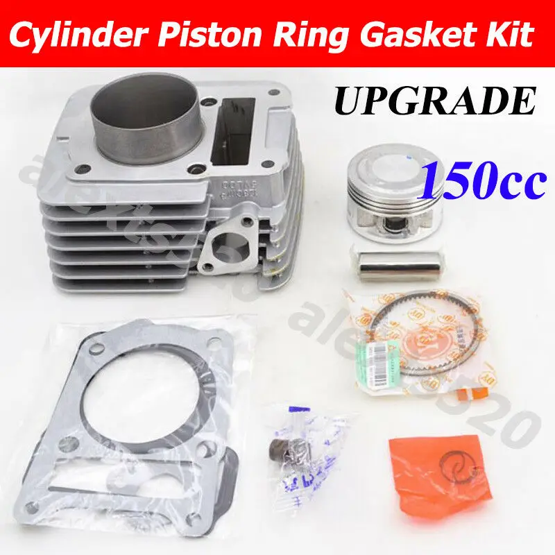 

Motorcycle Rebuilt Cylinder Kit STD 57.4mm Big Bore for Yamaha XT125R 05-09 XT125X 05-11 125cc Upgrade to 150cc Modified Engine