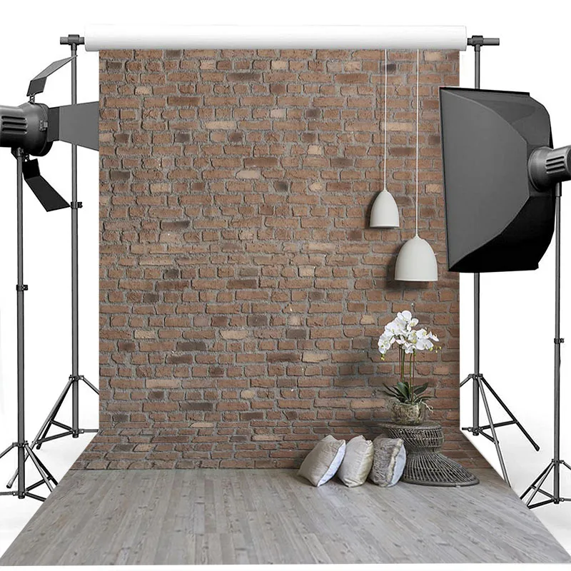 Mocsicka Brick Wall Photography Backdrops Wooden Floor Photo Background Photo Props Studio Booth Background