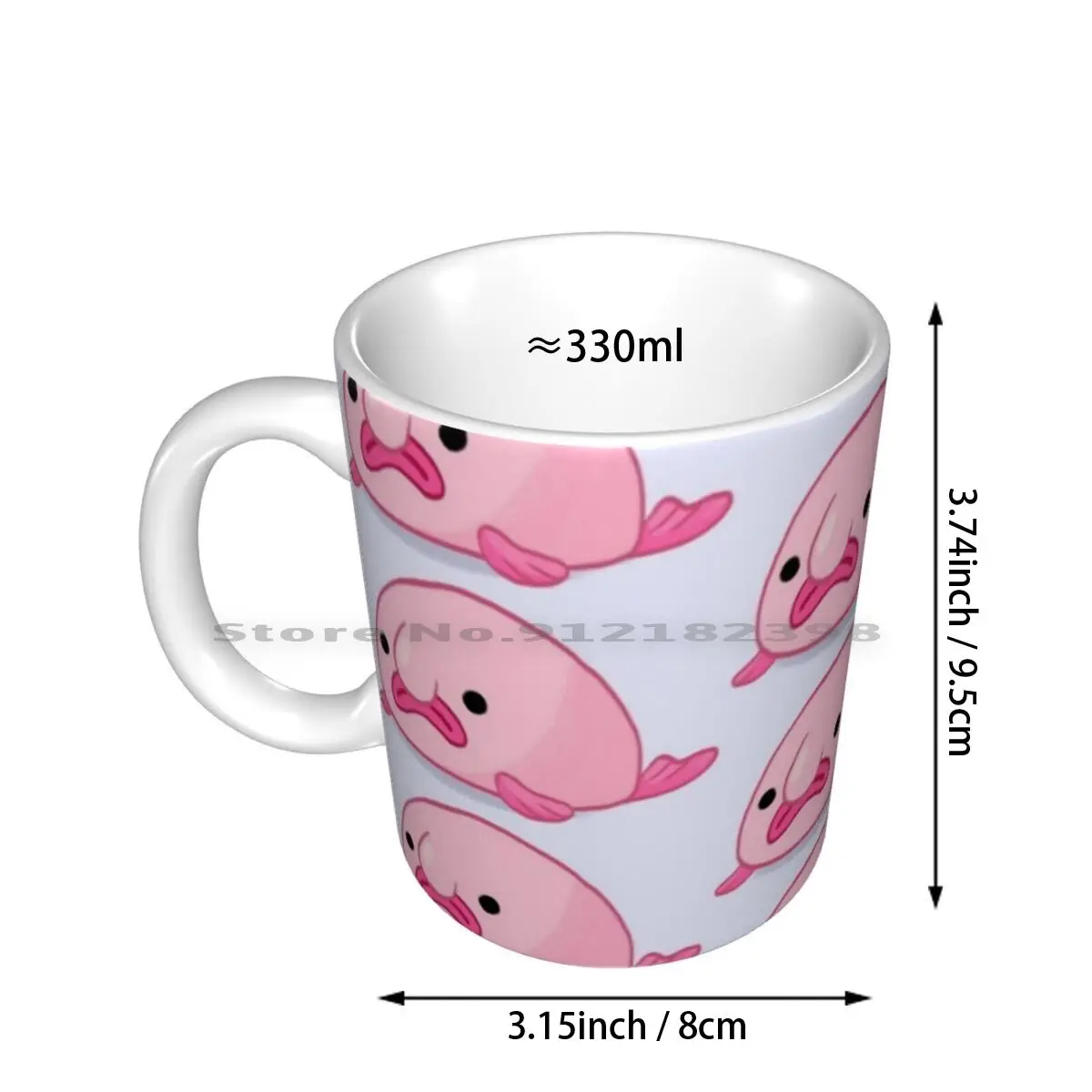 Blobfish Ceramic Mugs Coffee Cups Milk Tea Mug Blobfish Cool Great Amazing Fish Creative Trending Vintage Gift Bottle Cup