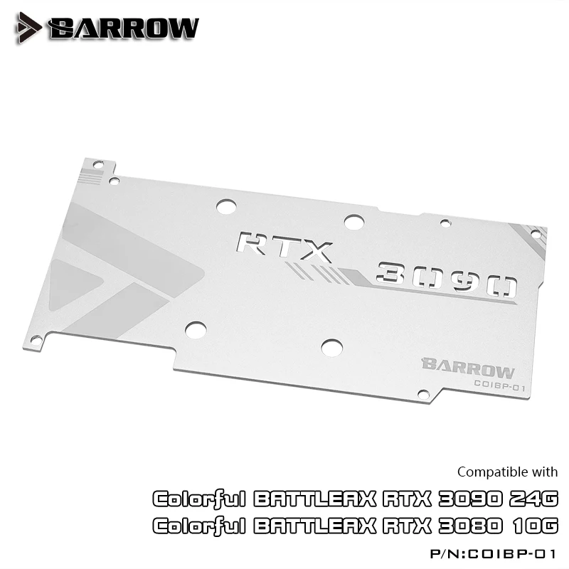 Barrow Backplane for Colorful BATTLEAX 3090 3080, For Full Cover Water Cooling GPU Block Cooler, COIBP-01